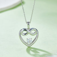 Thumbnail for Moissanite 925 Sterling Silver Heart Necklace