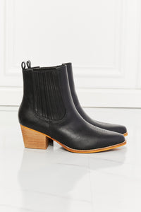 Thumbnail for MMShoes Love the Journey Stacked Heel Chelsea Boot in Black