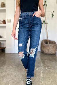 Thumbnail for Judy Blue Full Size High Waist Rigid Magic Heavy Destroy Straight Jeans