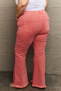 Thumbnail for RISEN Bailey Full Size High Waist Side Slit Flare Jeans