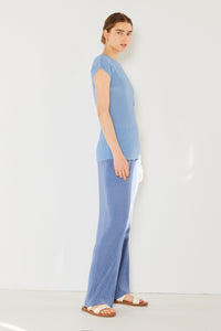 Thumbnail for Marina West Swim Rib Pleated Elastic-Waist Wide Leg Pants