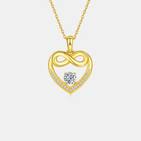 Thumbnail for Moissanite 925 Sterling Silver Heart Necklace