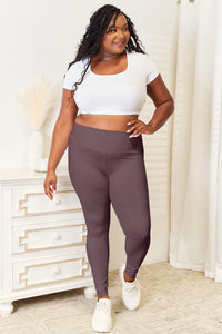 Thumbnail for Double Take Wide Waistband Sports Leggings