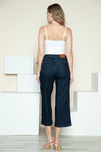 Thumbnail for Judy Blue Full Size Side Seam Braid Detail Crop Wide Leg Jeans