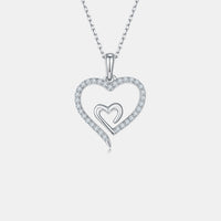 Thumbnail for Moissanite 925 Sterling Silver Heart Pendant Necklace