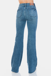 Thumbnail for Judy Blue Full Size Tummy Control Cut Hem Flare Jeans