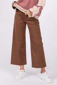 Thumbnail for SAGE + FIG Wide Leg Cropped Pants