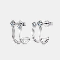 Thumbnail for Moissanite 925 Sterling Silver C-Hoop Earrings