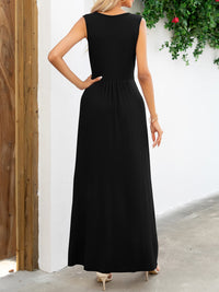 Thumbnail for Surplice Neck Sleeveless Maxi Dress