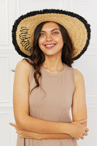 Thumbnail for Fame Sunshine Straw Fringe Hat