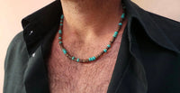 Thumbnail for Men's African necklace, Men african Beaded jewelry, Surfer necklace Gifts for men, Wooden Beach Necklace