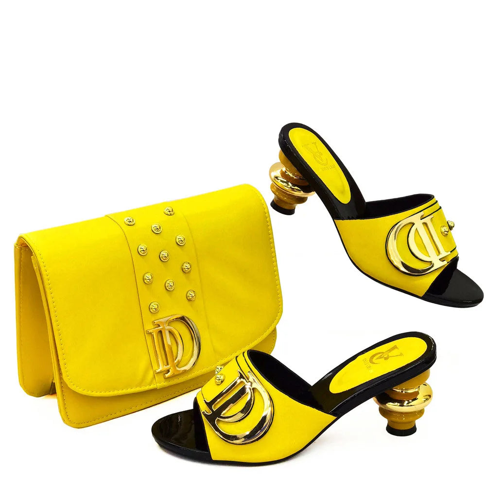 New Special Style Italian design Shoes and Bags To Match Set Nigerian Shoes and Matching Bag African Wedding Shoes and Bag Set