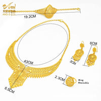 Thumbnail for Necklace Suit Gold Plated African Bridal Wedding Gem