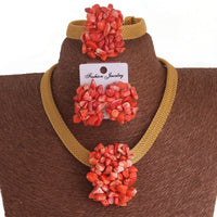 Thumbnail for 4ujewelry  African Wedding Coral Beaded Fine Jewelry Set For Women High Quality 2023