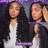 Thumbnail for Wigirl 200% Loose Wave 13x6 HD Lace Front Human Hair Wigs Brazilian 30 40 Inch 13x4 Deep Curly Wave Lace Frontal Wig For Women