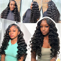 Thumbnail for Wigirl 200% Loose Wave 13x6 HD Lace Front Human Hair Wigs Brazilian 30 40 Inch 13x4 Deep Curly Wave Lace Frontal Wig For Women