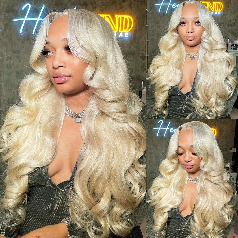 36-40 Inch Blonde 613 HD Lace Front Wig – 250-300 Density Body Wave Human Hair, 13x4/13x6 Lace Frontal Wig