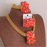 Thumbnail for 4ujewelry  African Wedding Coral Beaded Fine Jewelry Set For Women High Quality 2023