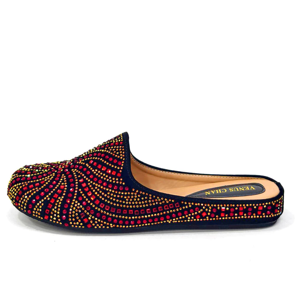 African Elegant Woman Summer Half Shoes and Bag Nigerian Comfortable Shoes with Stylish Bags Suitable For Banquets or Weddings