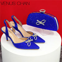 Thumbnail for 2024 Newest INS Style Blue Color Elegant High Heels Nigeria Popular Design African Ladies Shoes Matching Bag Set