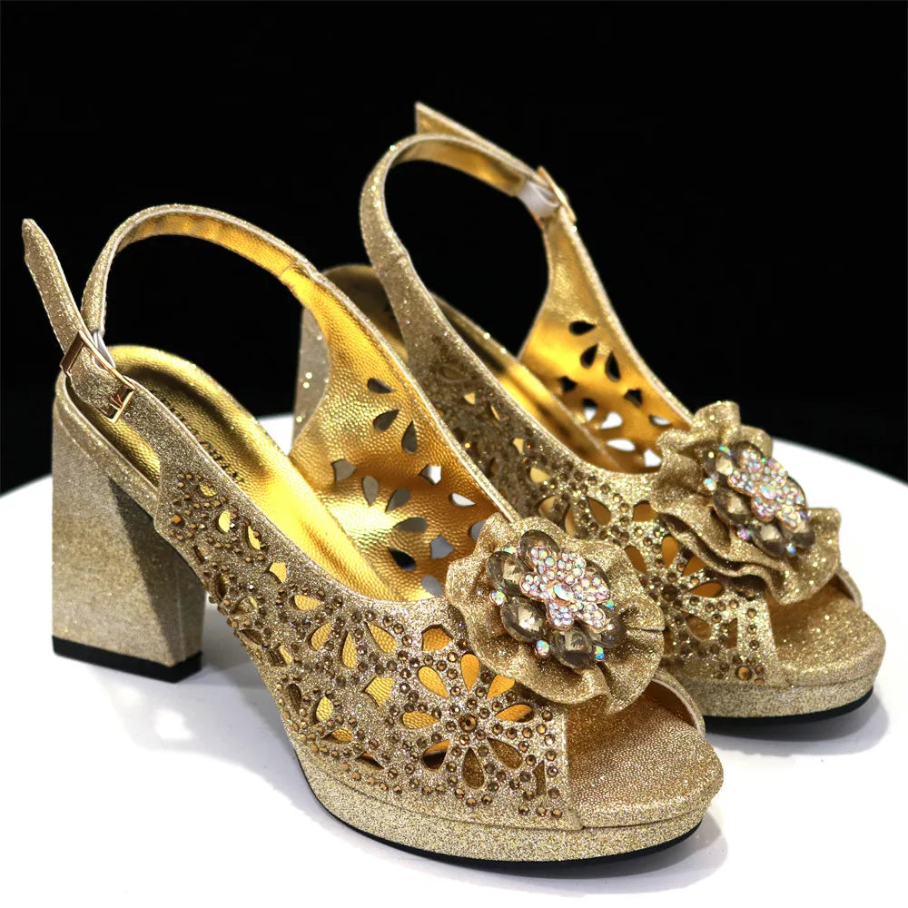 Latest Italian Shoes with Matching Bags for Wedding Italy Shoes and Matching Bags Women African Party Pumps Shoes and Bags