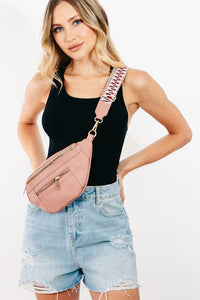 Thumbnail for Fame PU Leather Crossbody Bag with Removable Strap