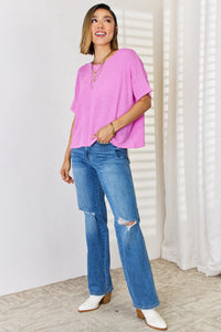 Thumbnail for Zenana Full Size Round Neck Short Sleeve Top