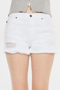 Thumbnail for Kancan Raw Hem Distressed Denim Shorts