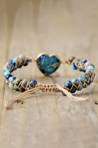 Thumbnail for Handmade Heart Shape Natural Stone Bracelet