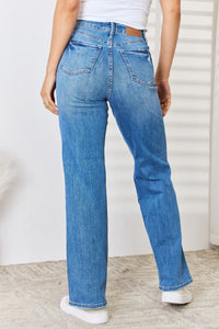 Thumbnail for Judy Blue Full Size High Waist Distressed Straight-Leg Jeans