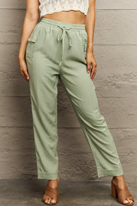 Thumbnail for Perfee Tie Waist Long Pants