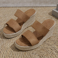 Thumbnail for Open Toe Platform Wedge Sandals