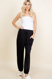 Thumbnail for Super Lady Full Size Drawstring Elastic Waist Joggers with Pockets