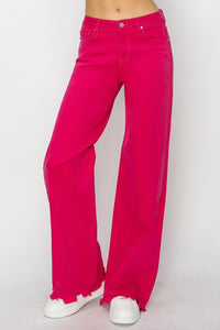 Thumbnail for RISEN High Rise Wide Leg Jeans