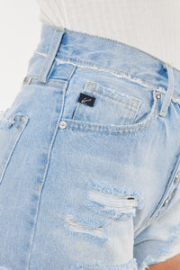 Thumbnail for Kancan Distressed Button Fly Denim Shorts