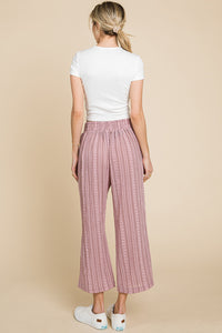 Thumbnail for Cotton Bleu by Nu Lab Striped Elastic Waist Wide Leg Pants