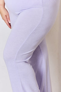 Thumbnail for RISEN Full Size High Waist Ultra Soft Knit Flare Pants