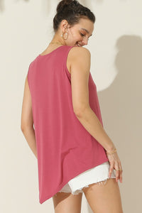 Thumbnail for Ninexis Round Neck Button Side Tank