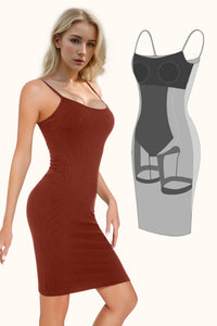 Thumbnail for Basic Bae Full Size Built-In Shapewear Scoop Neck Sleeveless Dress