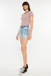 Thumbnail for Kancan Distressed High Waist Denim Shorts with Pockets