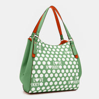 Thumbnail for Nicole Lee USA Contrast Polka Dot Handbag