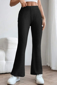 Thumbnail for Basic Bae Full Size Ribbed High Waist Flare Pants