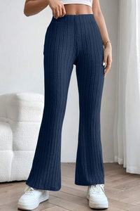 Thumbnail for Basic Bae Full Size Ribbed High Waist Flare Pants