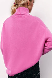 Thumbnail for Basic Bae Turtleneck Long Sleeve Dropped Shoulder Sweater