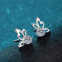 Thumbnail for 1 Carat Moissanite Butterfly Shape Earrings