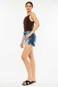 Thumbnail for Kancan High Waist Raw Hem Denim Shorts