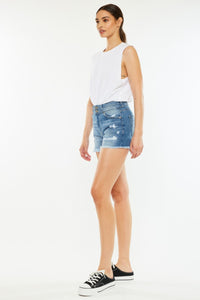 Thumbnail for Kancan Full Size High Rise Raw Hem Denim Shorts