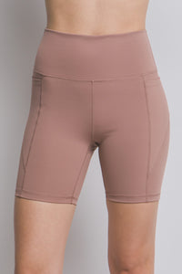 Thumbnail for Love Tree High Waist Seam Detail Active Shorts