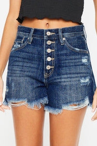 Thumbnail for Kancan Raw Hem Button-Fly Denim Shorts