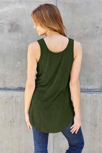 Thumbnail for Basic Bae Full Size Round Neck Curved Hem Tank